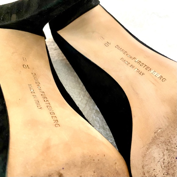 DVF Diane von Furstenberg Black Heels with Mesh Size 10 - Picture 5 of 10